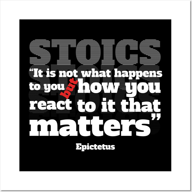 Stoic quote by Epictetus Wall Art by emma17